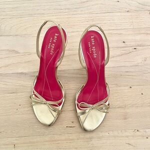 Kate Spade Gold Strappy Heels